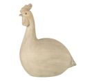 Statue Déco En Résine "poule" 46cm Beige