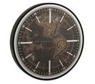 Horloge Murale "mappemonde" 80cm Or et Noir