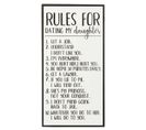 Décoration Murale "rules For Daughter" 62cm Blanc