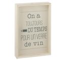 Cadre Déco Bouchon "verre De Vin" 50cm Ivoire