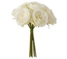 Bouquet De Fleurs Artificielles "rose" 25cm Blanc