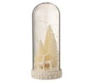 Cloche Déco LED En Verre "cerfs" 17cm Blanc