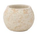 Cache-pot Rond Design "rustique" 23cm Blanc