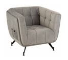 Fauteuil Lounge Design "conforad" 95cm Gris Clair