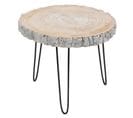 Table D'appoint Gigogne "albo" 58cm Gris et Naturel