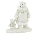 Statuette Déco "ours Polaire Main" 25cm Blanc