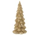 Sapin De Noël Brillant Déco "givré" 35cm Or