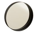 Miroir Mural Rond Déco "bord Métal" 51cm Noir