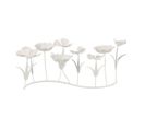 Photophore Design "bougies Fleurs" 44cm Blanc