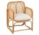 Fauteuil Design En Rotin "casablanca" 65cm Naturel