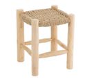 Tabouret Design En Teck "timo" 45cm Naturel