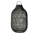 Lanterne Cylindrique En Rotin "lyna" 75cm Noir