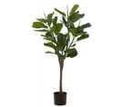 Plante Artificielle En Pot "ficus" 129cm Vert et Noir