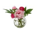 Fleur Artificielle et Vase "pivoine Renoncule" 30cm Rose