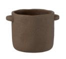 Cache-pot En Ciment "gustave" 24cm Marron Foncé