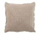 Coussin Déco "dentelle" 45x45cm Taupe