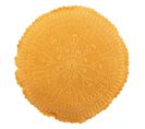 Coussin Rond Déco "dentelle" 40cm Ocre