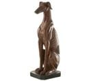 Statuette Déco "lévrier Assis" 79cm Marron