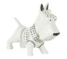 Statuette Déco "chien Avec Pull" 22cm Blanc et Noir