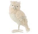 Statuette Déco "hibou Paillettes" 42cm Écru