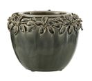 Cache-pot En Céramique "flora" 21cm Gris