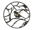 Horloge Murale En Métal "oiseau" 49cm Noir