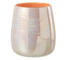 Vase Design En Verre "juliette" 19cm Orange et Rose