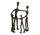 Statuette Déco "famille En Cercle" 31cm Noir