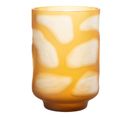 Vase Design En Verre Taches "hortense" 26cm Ocre