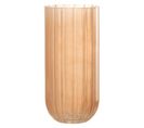 Vase Design En Verre "yoni" 25cm Pêche