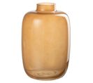 Vase Rond Design En Verre "rita" 22cm Orange