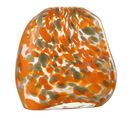Vase Plat En Verre "taches" 23cm Orange
