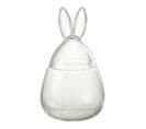 Bocal Design En Verre "lapin" 34cm Transparent