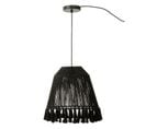 Lampe Suspension En Jute "celia" 33cm Noir