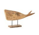 Statuette Déco En Bois "baleine" 66cm Naturel