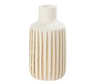 Vase Design En Bois "ying" 33cm Blanc et Naturel