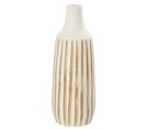 Vase Design En Bois "ying" 45cm Blanc et Naturel