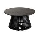 Table Basse Design En Bois "vincent" 90cm Noir