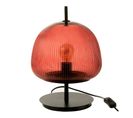 Lampe à Poser En Verre "oasis" 25cm Rouge