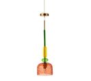 Lampe Suspension En Verre "fiona" 160cm Rouge