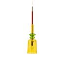 Lampe Suspension En Verre "zoe" 160cm Jaune