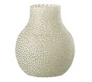 Vase Mosaïque En Verre "mira" 21cm Blanc et Gris