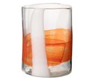 Vase Design En Verre "iggy" 27cm Blanc et Orange