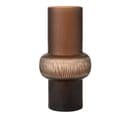 Vase Design Ligne et Boule "octave" 41cm Marron