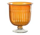 Vase En Verre Tige "anastasia" 22cm Orange