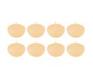 Lot De 8 Bougies Chauffe-plat "flottante" 6cm Beige