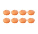 Lot De 8 Bougies Chauffe-plat "flottante" 6cm Orange