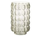 Vase Design En Verre "bulles" 30cm Jaune Clair