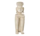 Statue Déco "assise Ethnique" 45cm Beige