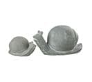 Lot De 2 Statuettes Déco "escargots" 40cm Gris